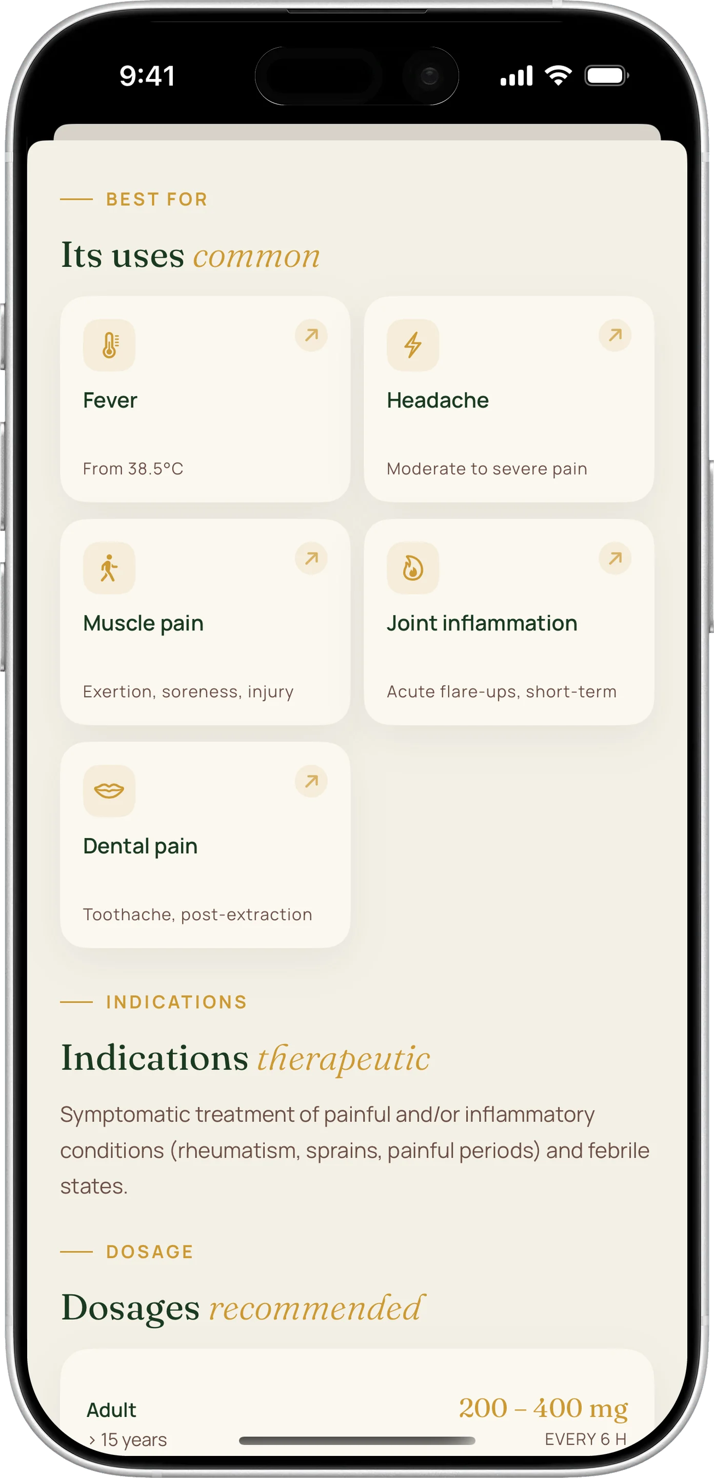 A medication profile in Plantis